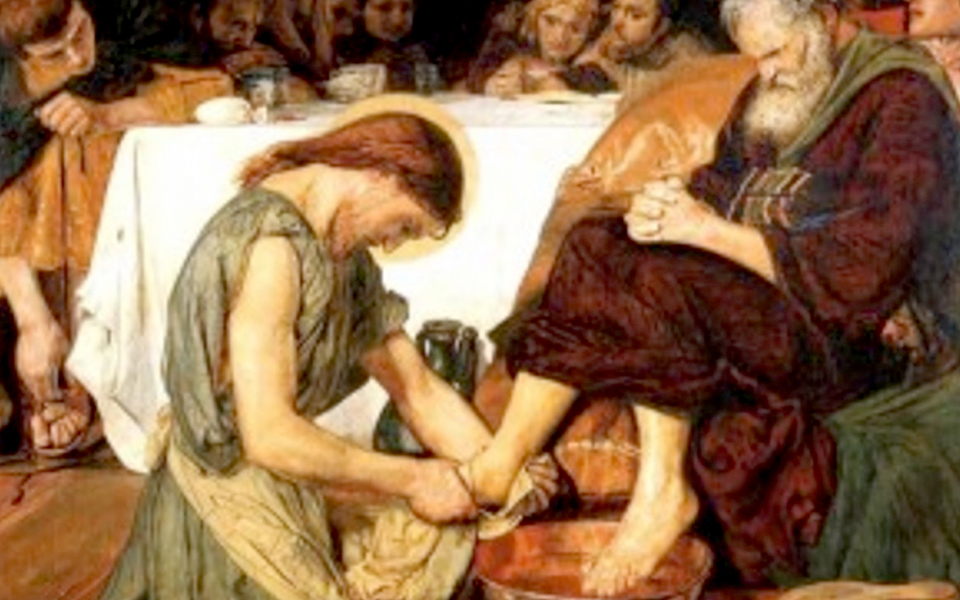 PP Jesus Washing Peter's Feet Brown